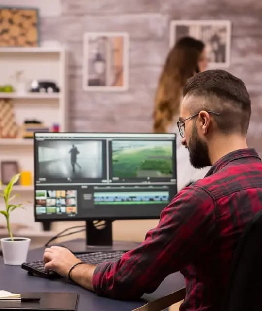 Before and after retouching