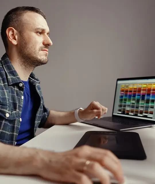 Before and after retouching