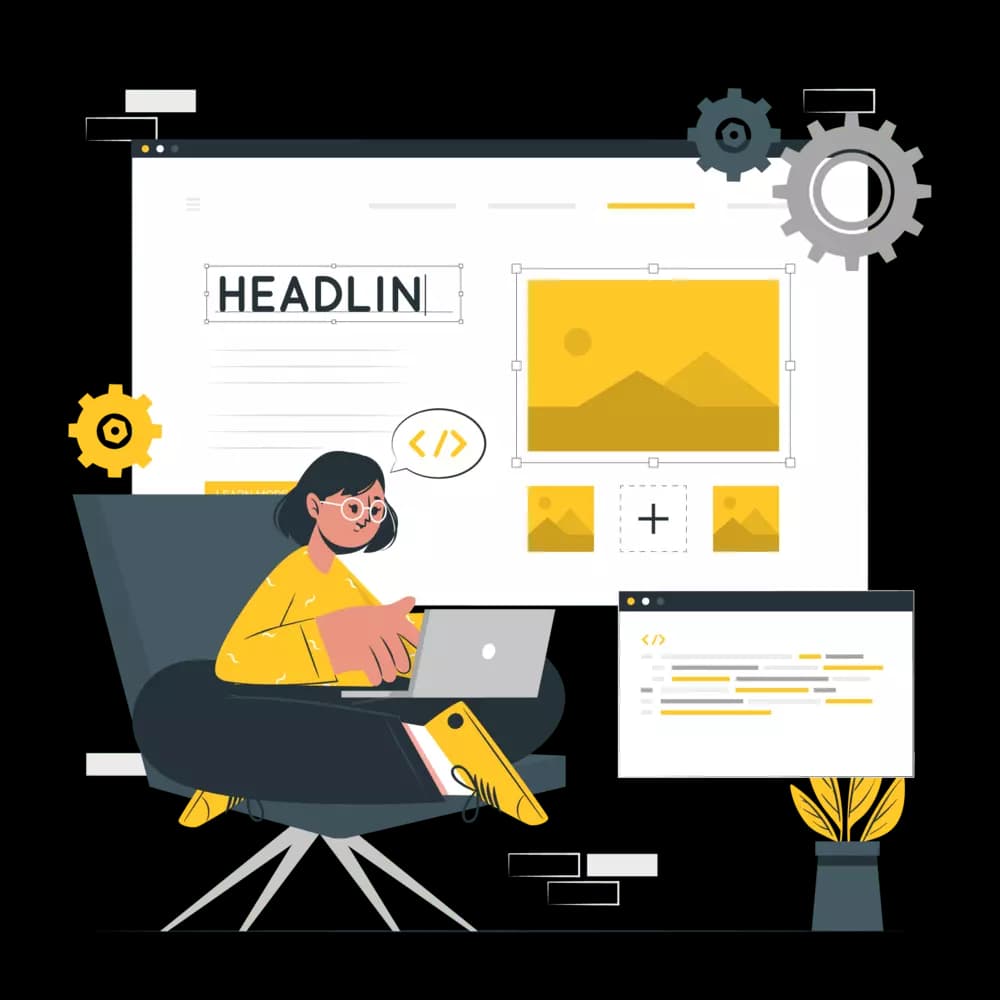 Before and after retouching