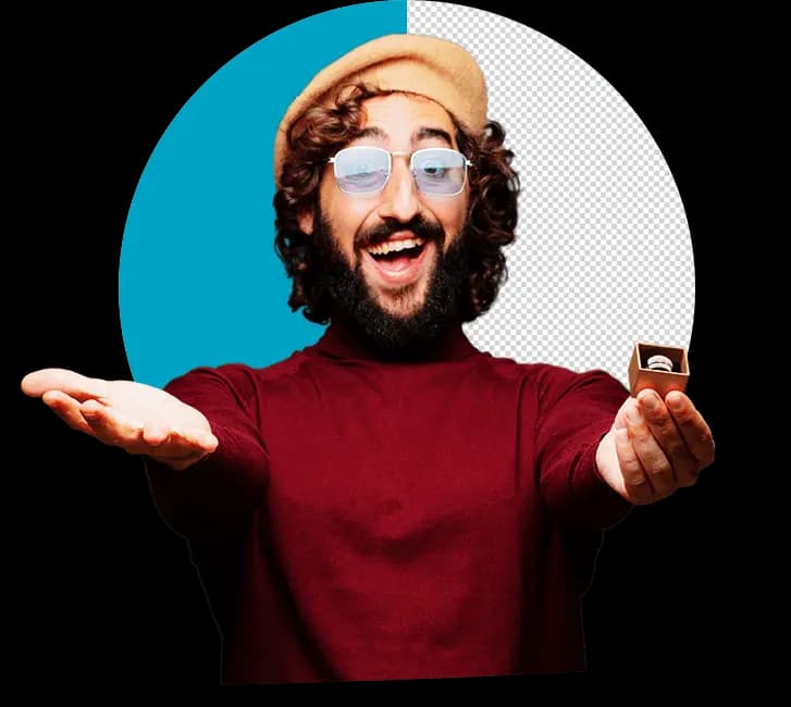 Before and after retouching