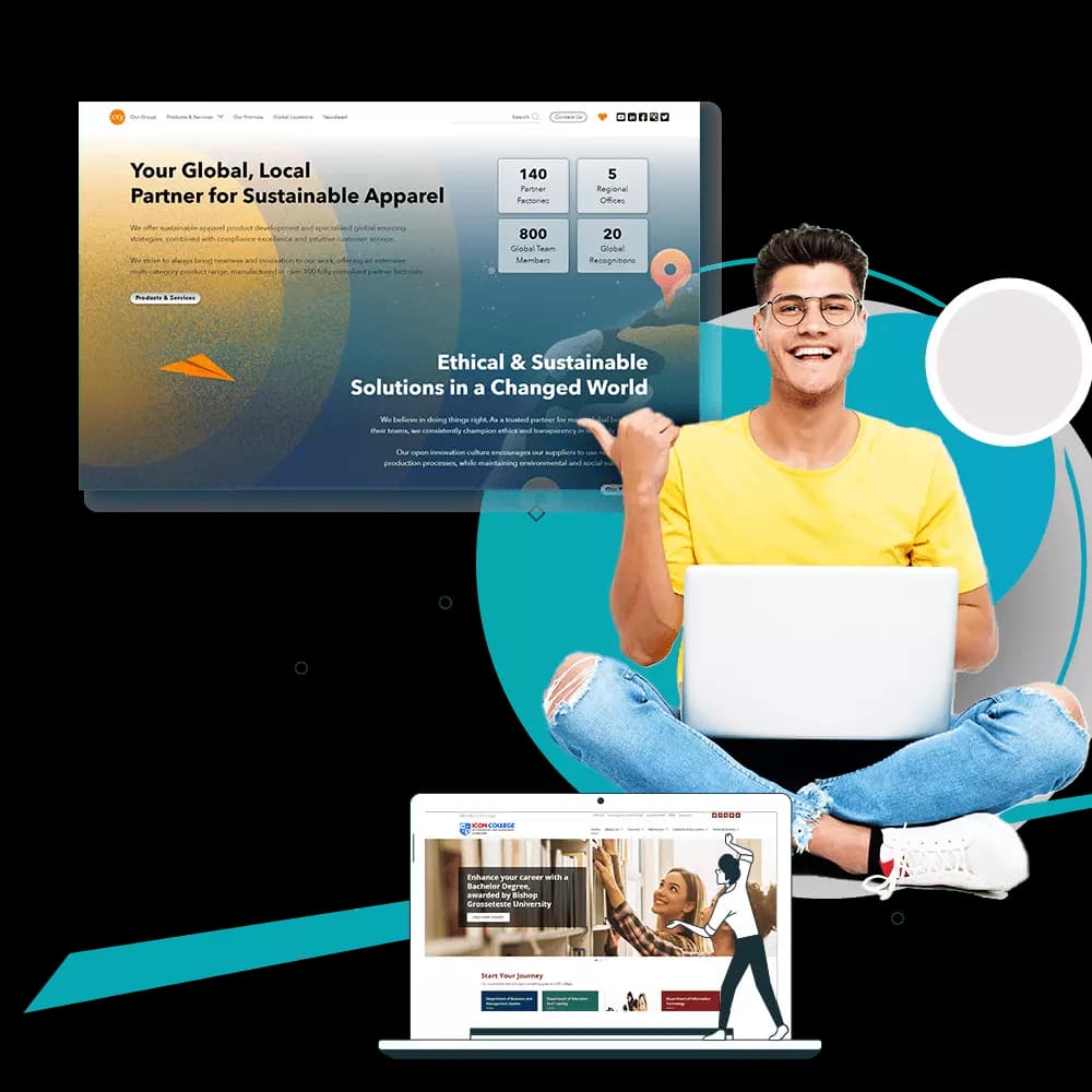 Before and after retouching