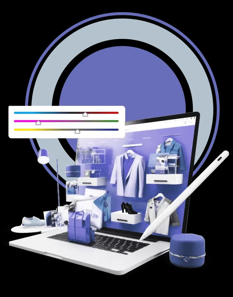 Before and after retouching