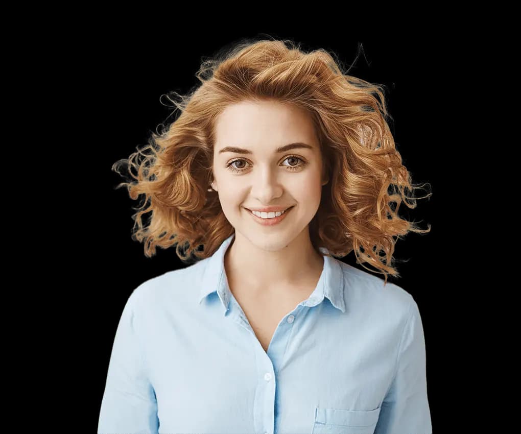 Before and after retouching