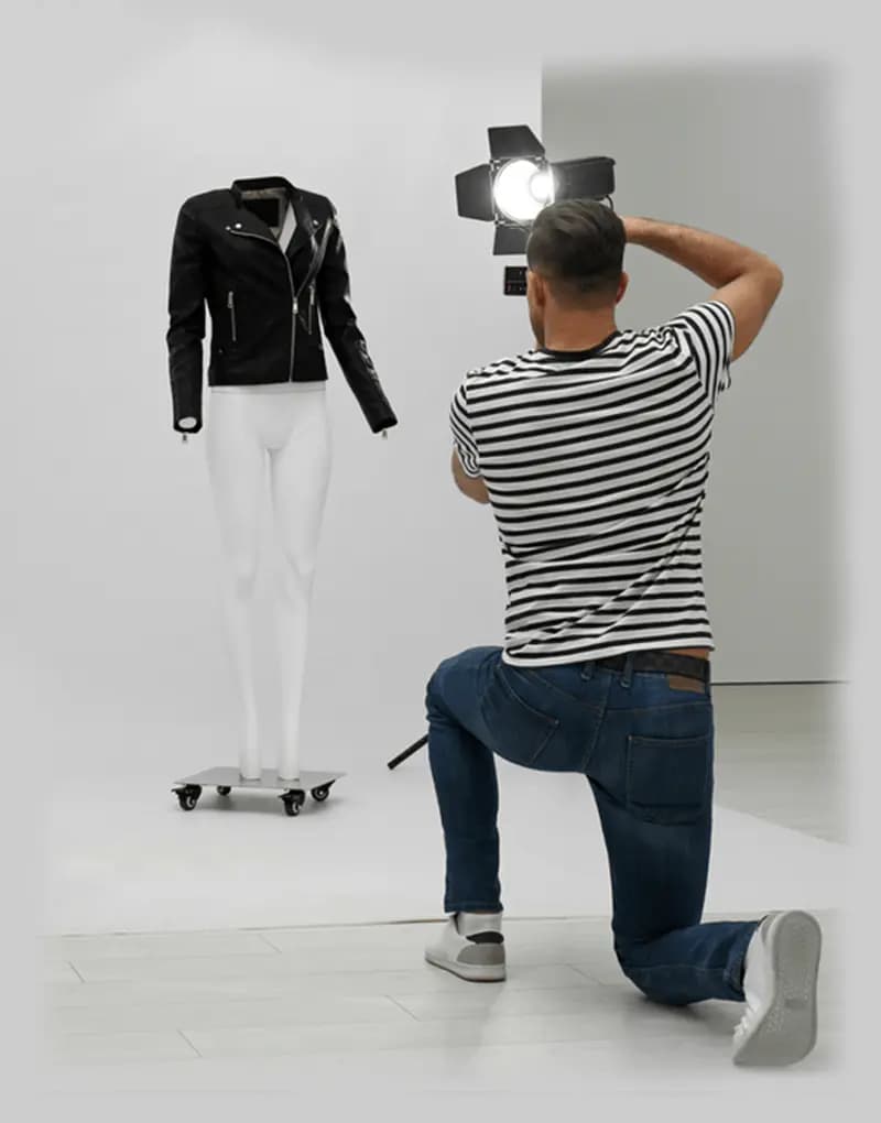 Before and after retouching