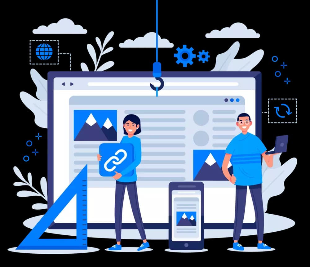 Before and after retouching